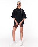 Oversized Monarch Loop Black T-Shirt in black premium streetwear style
