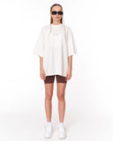 Oversized Monarch Loop White T-Shirt with detailed butterfly illustration