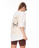 Oversized Monarch Loop White T-Shirt in white premium streetwear style