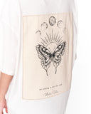 Oversized Monarch Loop White T-Shirt for women’s streetwear outfits
