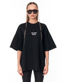 Underground Hip Hop Black Oversized T-Shirt with small chest graphic
