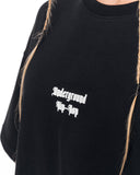 Underground Hip Hop Black Oversized T-Shirt with bold gothic back print