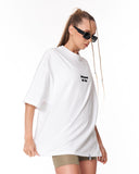 Underground Hip Hop White Oversized T-Shirt with statement back lettering