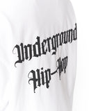 Underground Hip Hop White Oversized T-Shirt in premium white cotton