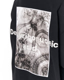 Urban DNA Applique Patch Oversized Black T-shirt black cotton fabric