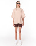 Van Gogh Blossoms Oversized Beige T-shirt casual women streetwear look