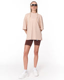 Van Gogh Blossoms Oversized Beige T-shirt premium oversized style