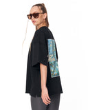 Van Gogh Blossoms Oversize Siyah Tişört