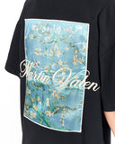 Van Gogh Blossoms Oversize Siyah Tişört