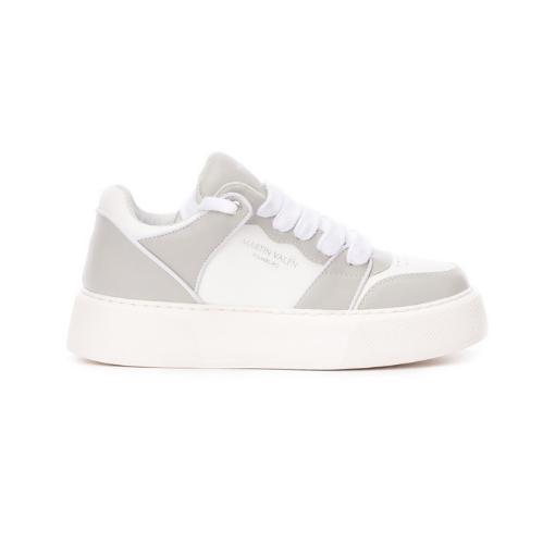 Grey and White Bicolor Trainers