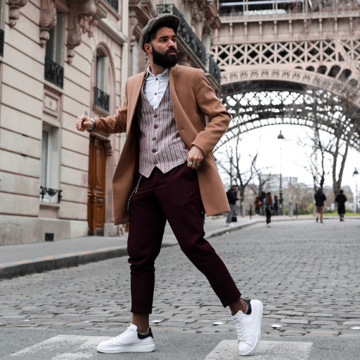 White Sneakers Under Classy Outfit